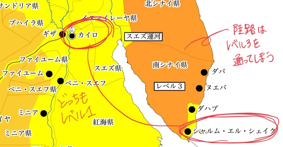 カイロもシャルムエルシェイクもどちらもレベル1
(2025/09時点)