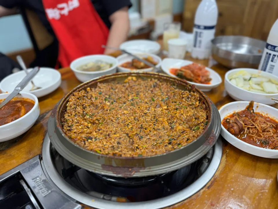 送迎してもらった館外のお店で食べた雑炊。